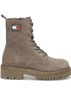 Tommy Hilfiger Tjw Urban Lace Up Suede Grı Kadın Bot