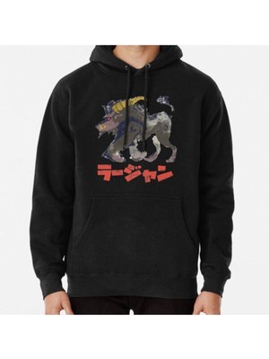 Hvit Stein Monster Hunter Rise Rajang Kanji Icon Baskılı Sweatshirt