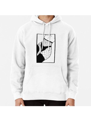 Hvit Stein Ecchi Fishnets Baskılı Sweatshirt