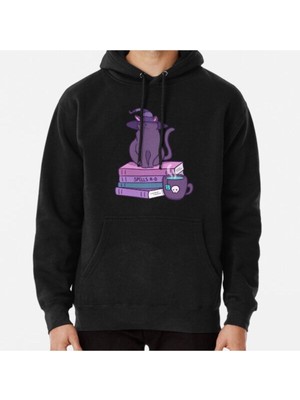 Hvit Stein Feline Familiar Nikury Baskılı Sweatshirt