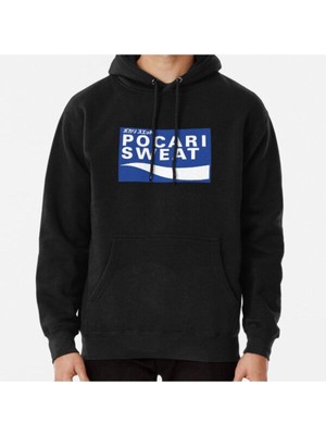 Hvit Stein Pocarı Sweat On Blue Background Baskılı Sweatshirt