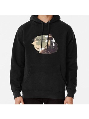 Hvit Stein Arcadia Bay Oregon Baskılı Sweatshirt