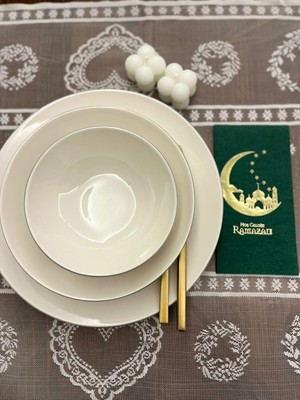 Kidspartim Gold Yaldızlı Yeşil Hoşgeldin Ramazan Yeni Ay Desenli Garson Peçete 16'lı