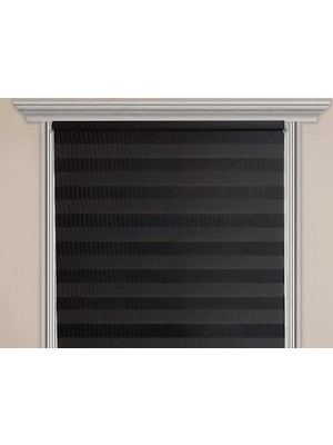 Mattext Siyah Bambu  Zebra Perde