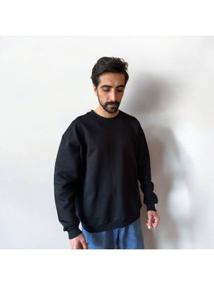 Bisiklet Yaka Oversize Sweat