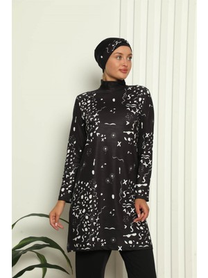 Monolya Tam Tesettür Dijital Desenli Mayo 31052