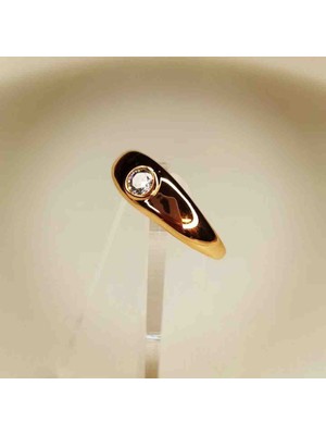 Lydia Healing Desing Xuping Zirkon Taşlı Bombeli Tektaş Yüzük