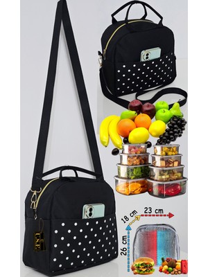 U.S.F Sıcak, Soğuk Isı Yalıtımlı Termal Termoslu Yemek, Mama, Beslenme, Gıda Için Askılı Taşıma Çantası