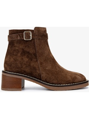 Valmenti Kadın Topuklu Bot 1075 060-02 Bn Bot SK24-25 Cevız Yrm Suet