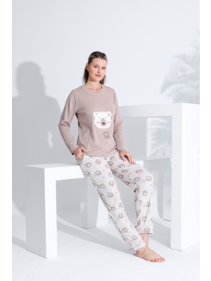 Etoile Pamuk Uzun Kol Kadın Pijama Takımı 98233