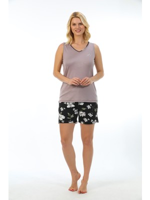 Etoile Kadın Bambu Sıfır Kol Şort Takım Pijama 70058