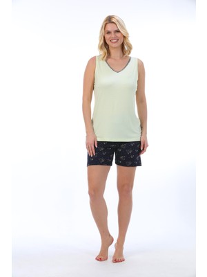 Etoile Kadın Bambu Sıfır Kol Şort Takım Pijama 70057
