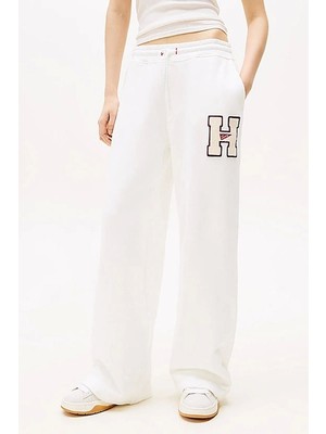 Tommy Hilfiger Tommy Jeans Kadın Beyaz Jogger Eşofman Altı