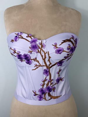 Balenli Çiçekli Büstiyer