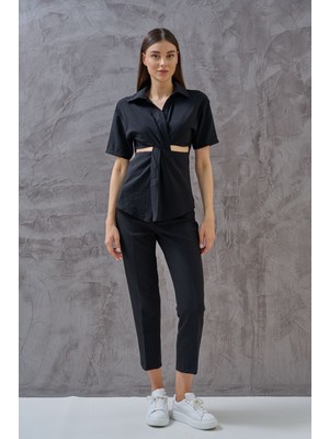 SHUGAA Kadın Tasarım Keten Bluz