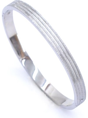 Bz 316L Çelik Simli 4 Sıra Ince Kadın Spor Kelepçe BLZ-329