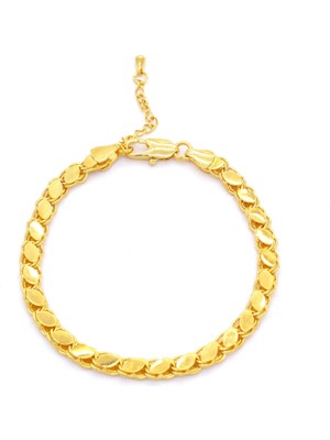 Bz 22 Ayar Altın Kaplama Arpa - Halep Model Kadın Bileklik BLK-170