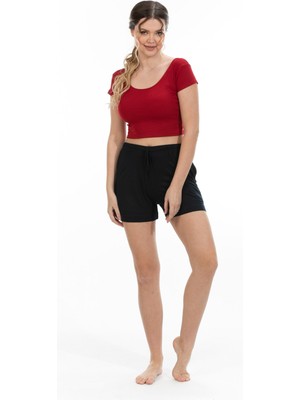 Etoile Kadın Bambu Crop Şort Takım Pijama 70026