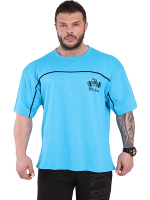 Oversize Spor T-Shirt Geniş Kesim Pamuklu Big Sam 2803