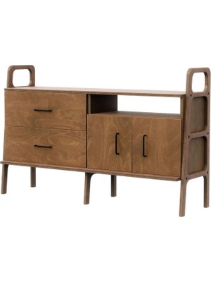 Woodesk Holz Masif Ahşap, Dolap ve Konsol, 140 x 90, Tik Renk, CPT4681-140