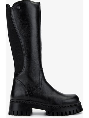 Valmenti Kadın Hakiki Deri Siyah Floter Casual Çizme 322 2251804 Bn Czm SK24-25 Sıyah Fltr