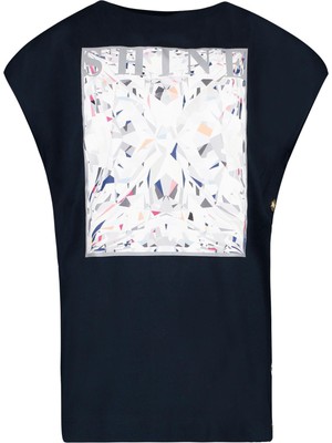 Escada Sport  Yanları Düğmeli Baskılı Pamuk T-Shirt