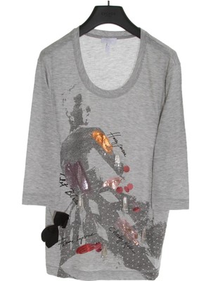 Escada Sport  Truvakar Kol Kürek Yaka Baskılı T-Shirt