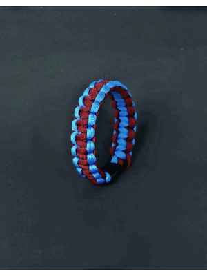 Paracord Bordo Mavi Bileklik