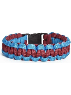 Paracord Bordo Mavi Bileklik