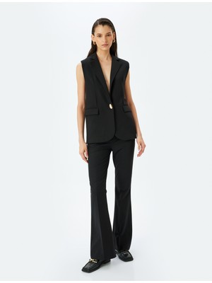 Koton Slim Fit Cepli Ispanyol Paça Kumaş Pantolon