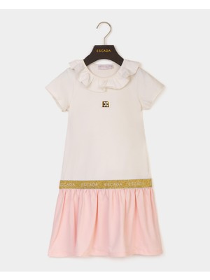 Escada  Fırfır Yaka Şerit Detaylı Çocuk Elbise