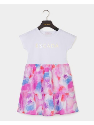 Escada  Kol Detaylı Renkli Çocuk Elbise