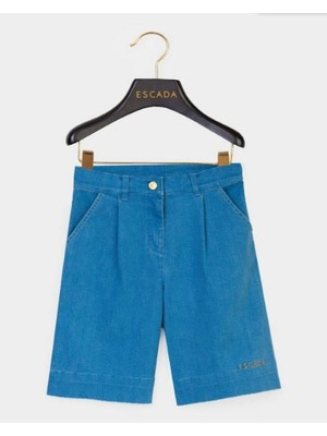 Escada  Logolu Basic Denim Çocuk Şort