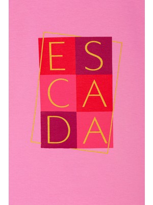 Escada  Önü Baskılı Kısa Kol Pembe Çocuk T-Shirt