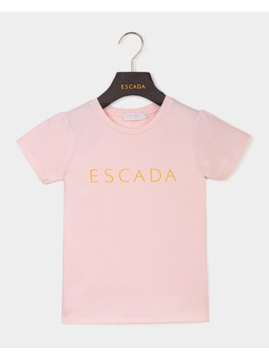 Escada  Bisiklet Yaka Logolu Basic Çocuk T-Shirt