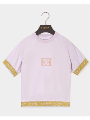 Escada  Şerit Detaylı Kısa Kol Çocuk Sweatshirt