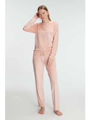 Anıl 11230 Bayan Pijama Takım -Somon - -- L