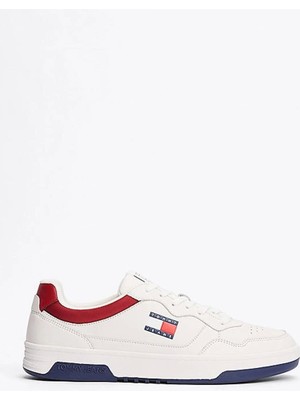 Tommy Hilfiger Erkek Ekru Brooklyn Deri Sneaker