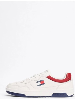 Tommy Hilfiger Erkek Ekru Brooklyn Deri Sneaker