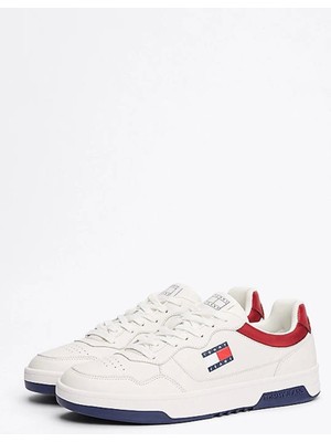 Tommy Hilfiger Erkek Ekru Brooklyn Deri Sneaker