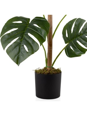 Akcaalan SIYAH-SAKSIDA-11-DAL-YAPAY-MONSTERA-AGACI-105- cm