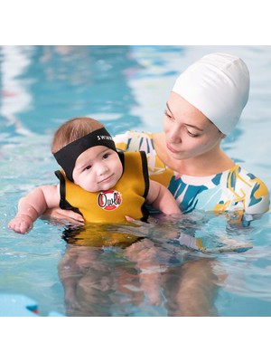 Owli Swimwarm Üşütmeyen Bebek Mayosu Sarı - Siyah