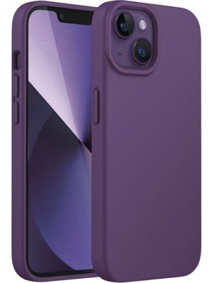 HANPORIUM Apple iPhone 13 Mini Uyumlu Silikon Kılıf - Pastel Renk Tonu Esnek Tam Koruma Kapak - Mor