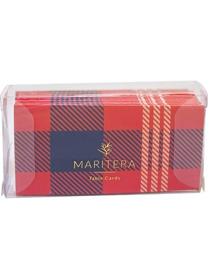 Marıtera Tartan Isim Kartı 9 x 4,5 Kırmızı