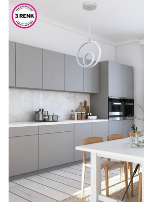 Woodhub 3 Renk Yanabilen Hol Antre Oturma Odası Tekli Ledli Avize