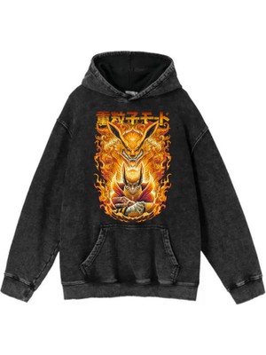 Gossip Team  Yıkamalı Kumaş Anime Naruto Kapüşonlu Hoodie Sweatshirt