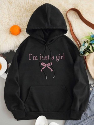 Gossip Team  I'm Just A Girl Siyah Kapşonlu Sweatshirt