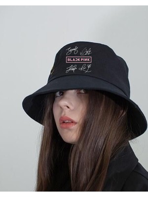 Gossip Team Black Pink Bucket Balıkçı Şapka