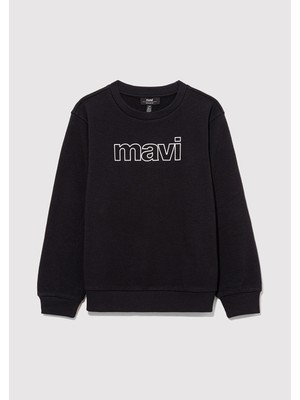 Mavi Logo Baskılı Siyah Sweatshırt6s10042-900