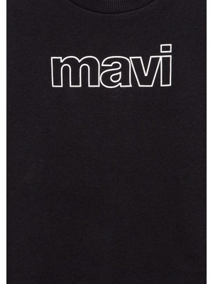 Mavi Logo Baskılı Siyah Sweatshırt6s10042-900